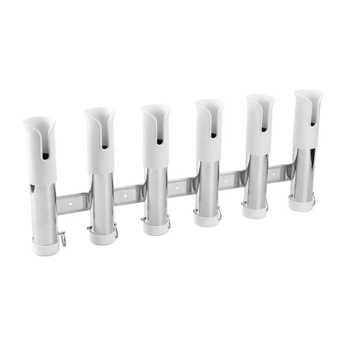 Asixxsix Soporte para Caña de Pescar, 6 Tubos de Acero Inoxidable 316, Acabado de Espejo con Diseño de Borde Enrollado, Tubo de PVC para Barco, Kayak Marino, Camión, Cama, Pontón, Surf, Caña de Pescar
