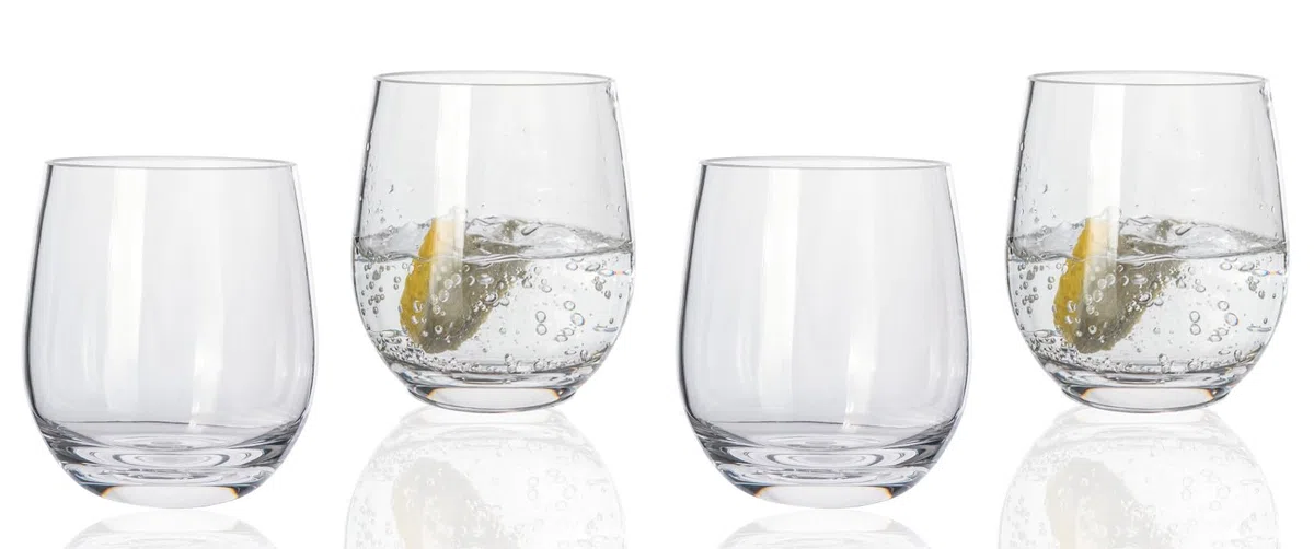 Vajilla de melamina para camping, 4 personas, armonía, 16 piezas + 16 vasos de agua, copas de vino, champán, vajilla de pícnic, barbacoa