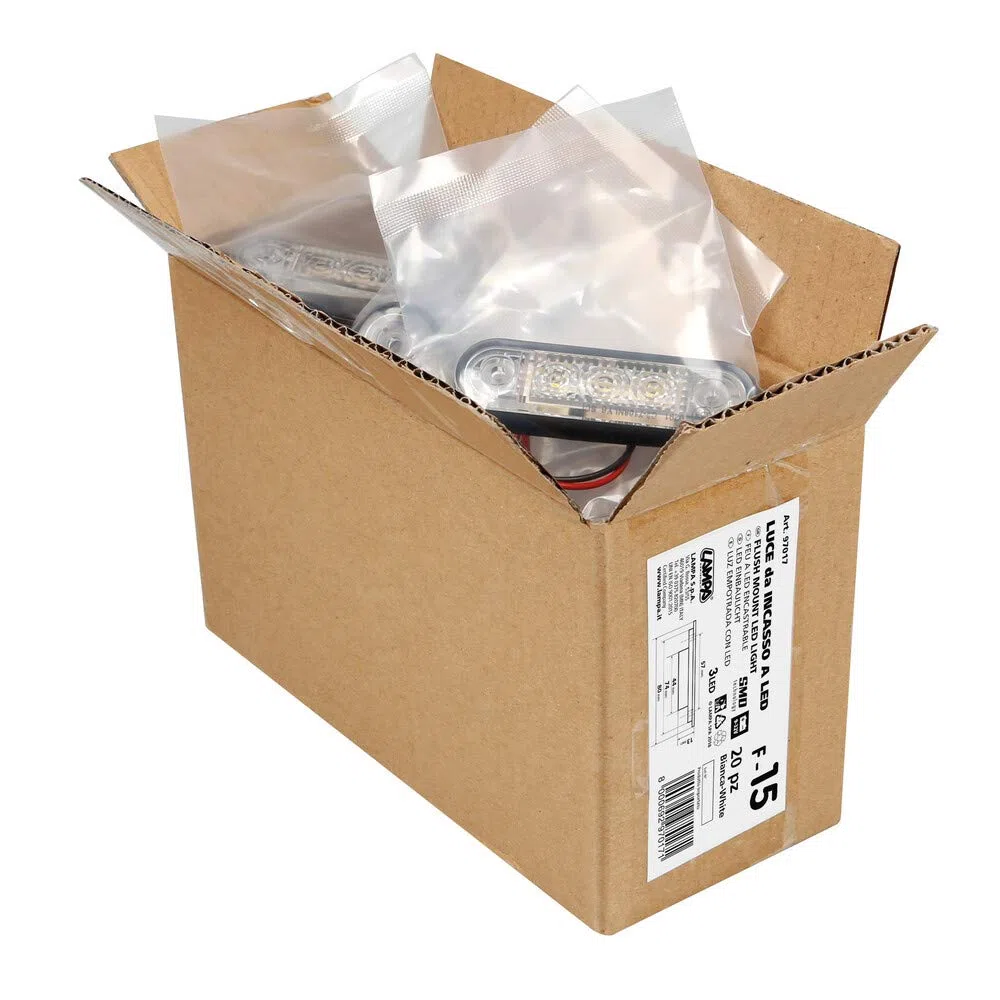 20 pcs Set, Flush Mount, 3 Led Light, 9/32V - White