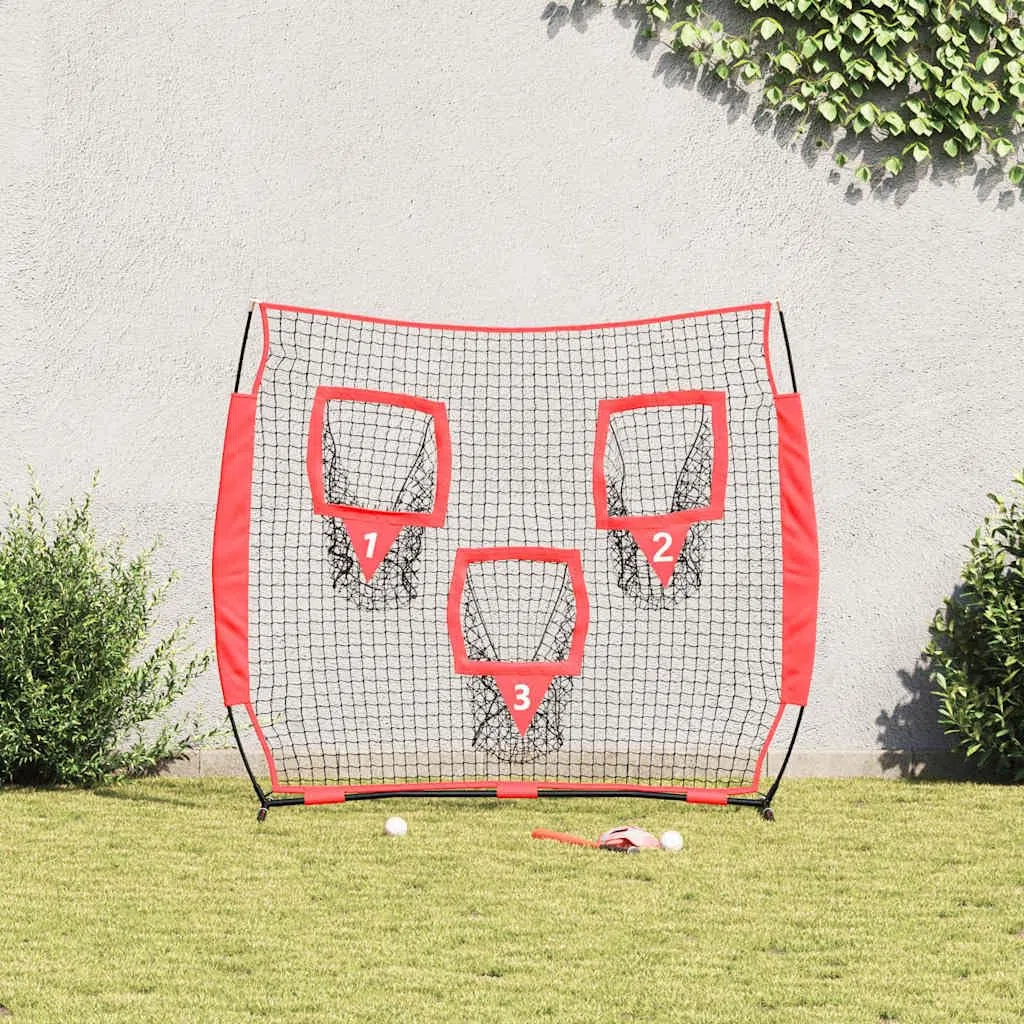 Red de entrenamiento de béisbol con marco de acero resistente, 214,5 x 89,5 x 181 cm