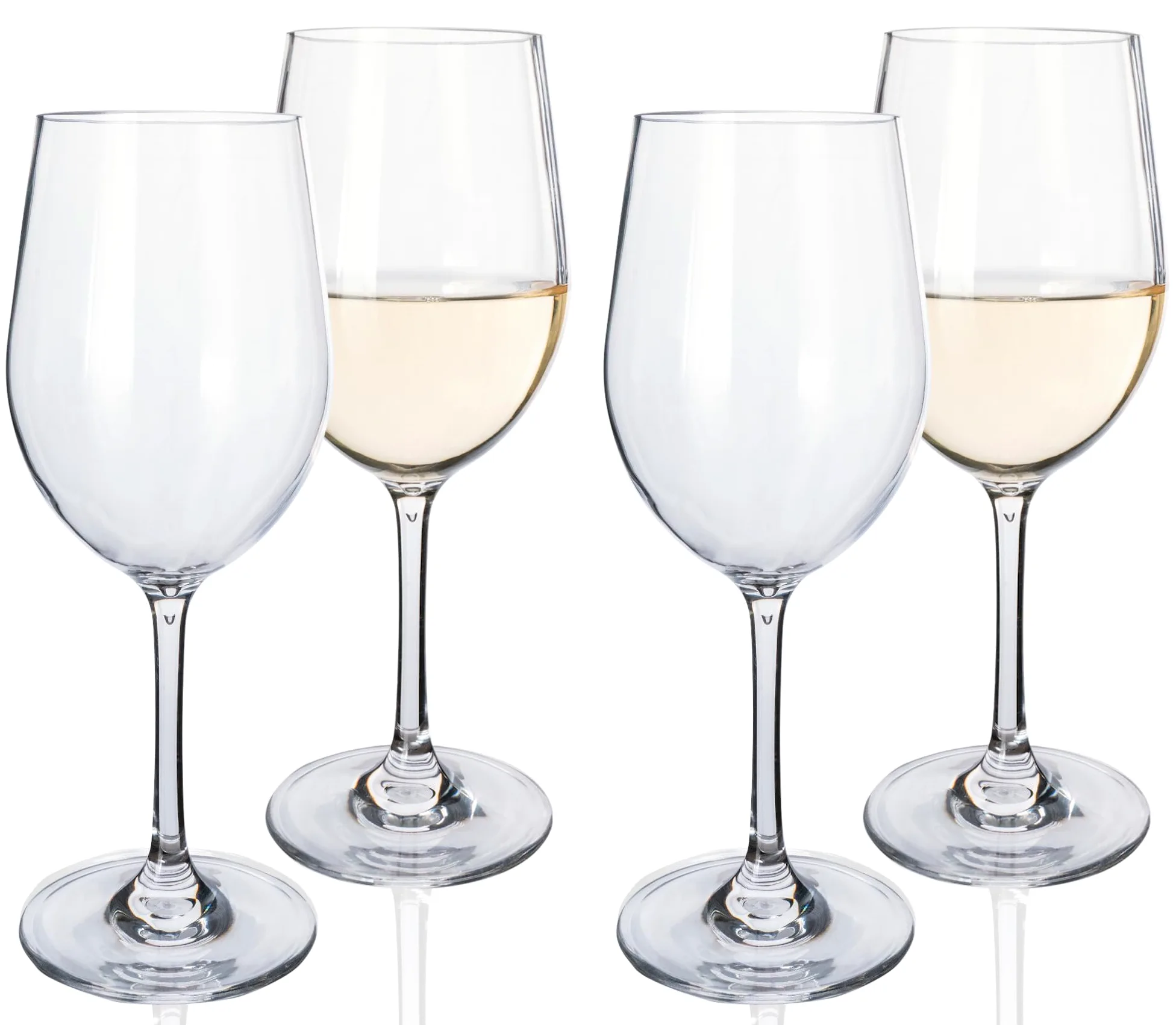 Vajilla de melamina para camping, 4 personas, armonía, 16 piezas + 16 vasos de agua, copas de vino, champán, vajilla de pícnic, barbacoa