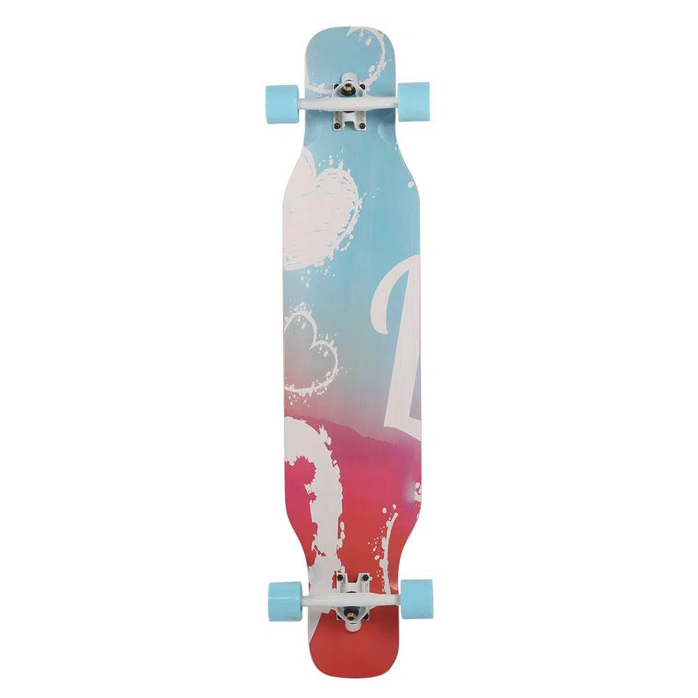 Longboard Profesional de Madera de Arce, Diseño Antideslizante con Cubierta de Arce Duro de 7 Capas con Eje de Acero con Alto Contenido de Carbono, para Adolescentes y Adultos en