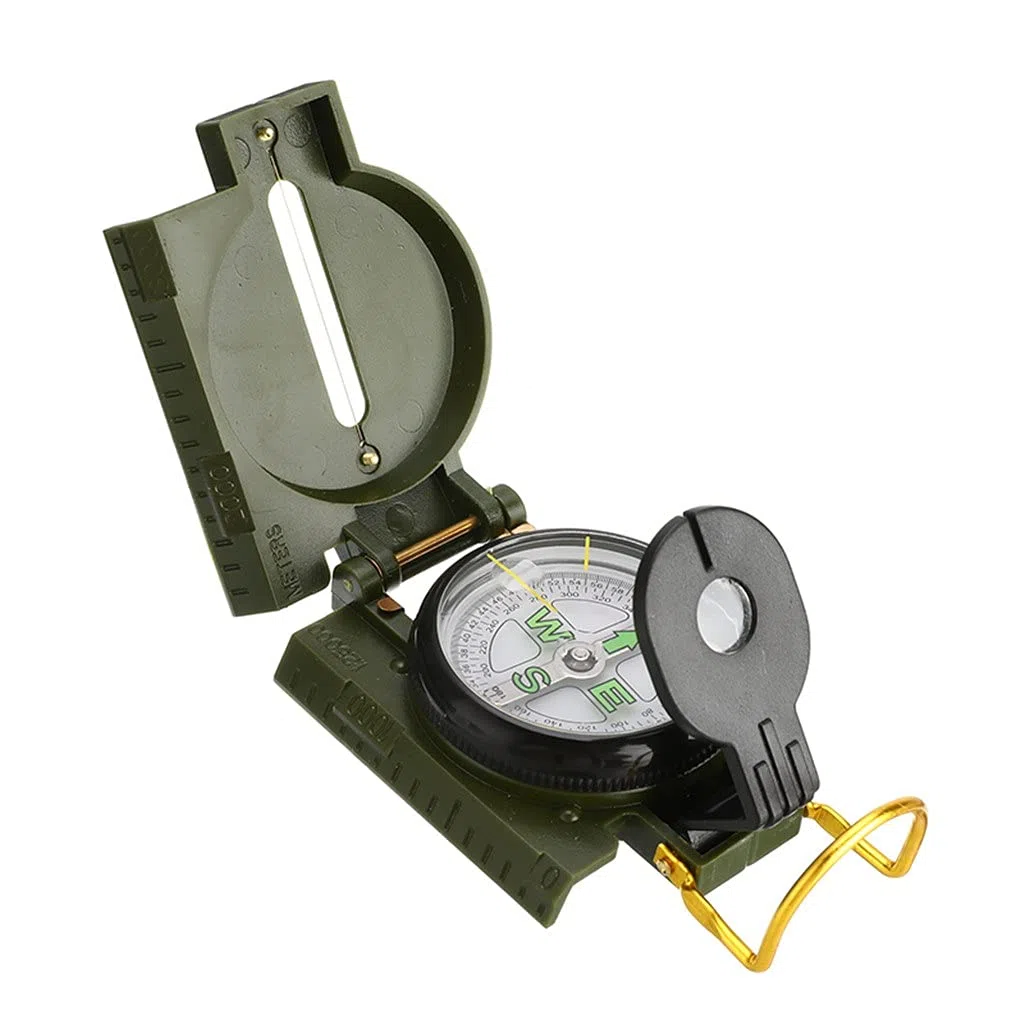 ACiyD Brújula portátil Militar para Acampar al Aire Libre Mini brújula de Lente Plegable Supervivencia del ejército Herramientas precisas de expedición