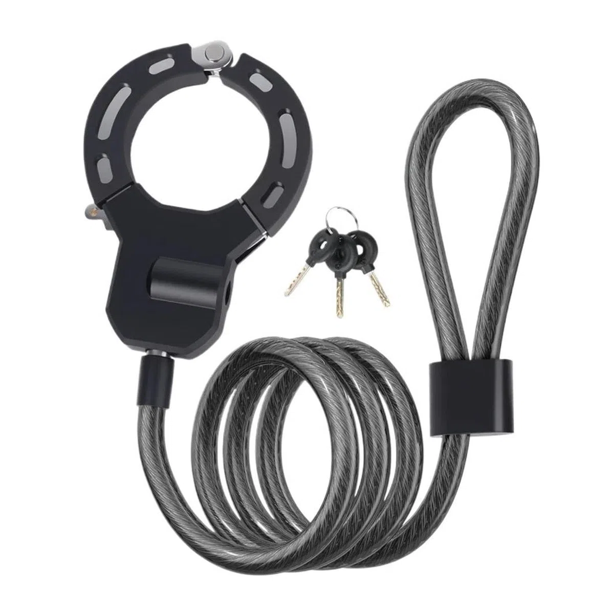 1 candado de cable anticorte de acero ajustable.