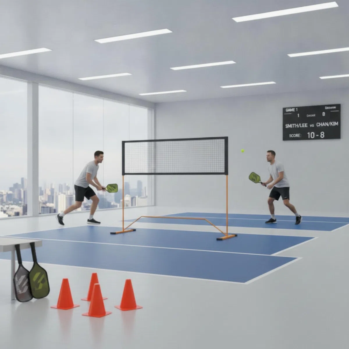KESOTO Red de Entrenamiento Portátil de Pádel con Ensamblaje Sencillo y Estabilidad en Superficies Planas para Práctica Casual Exterior