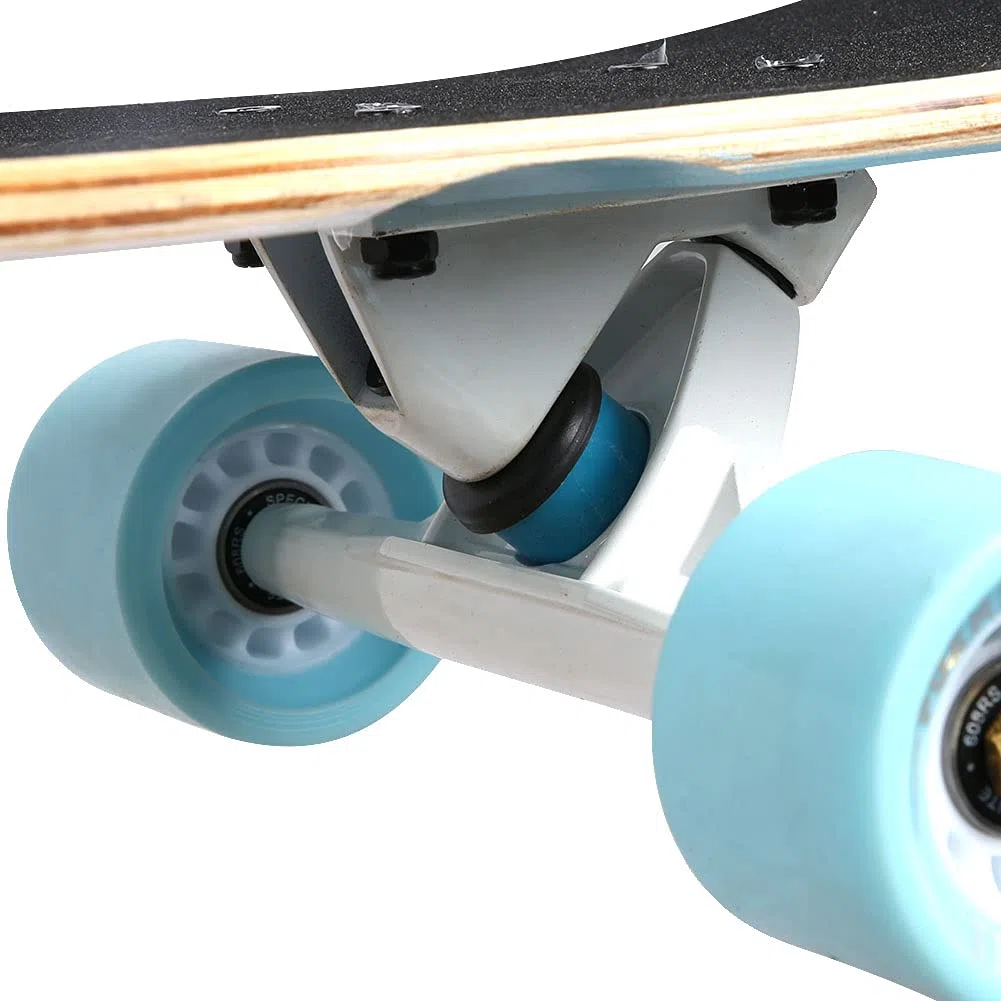 Longboard Profesional de Madera de Arce, Diseño Antideslizante con Cubierta de Arce Duro de 7 Capas con Eje de Acero con Alto Contenido de Carbono, para Adolescentes y Adultos en