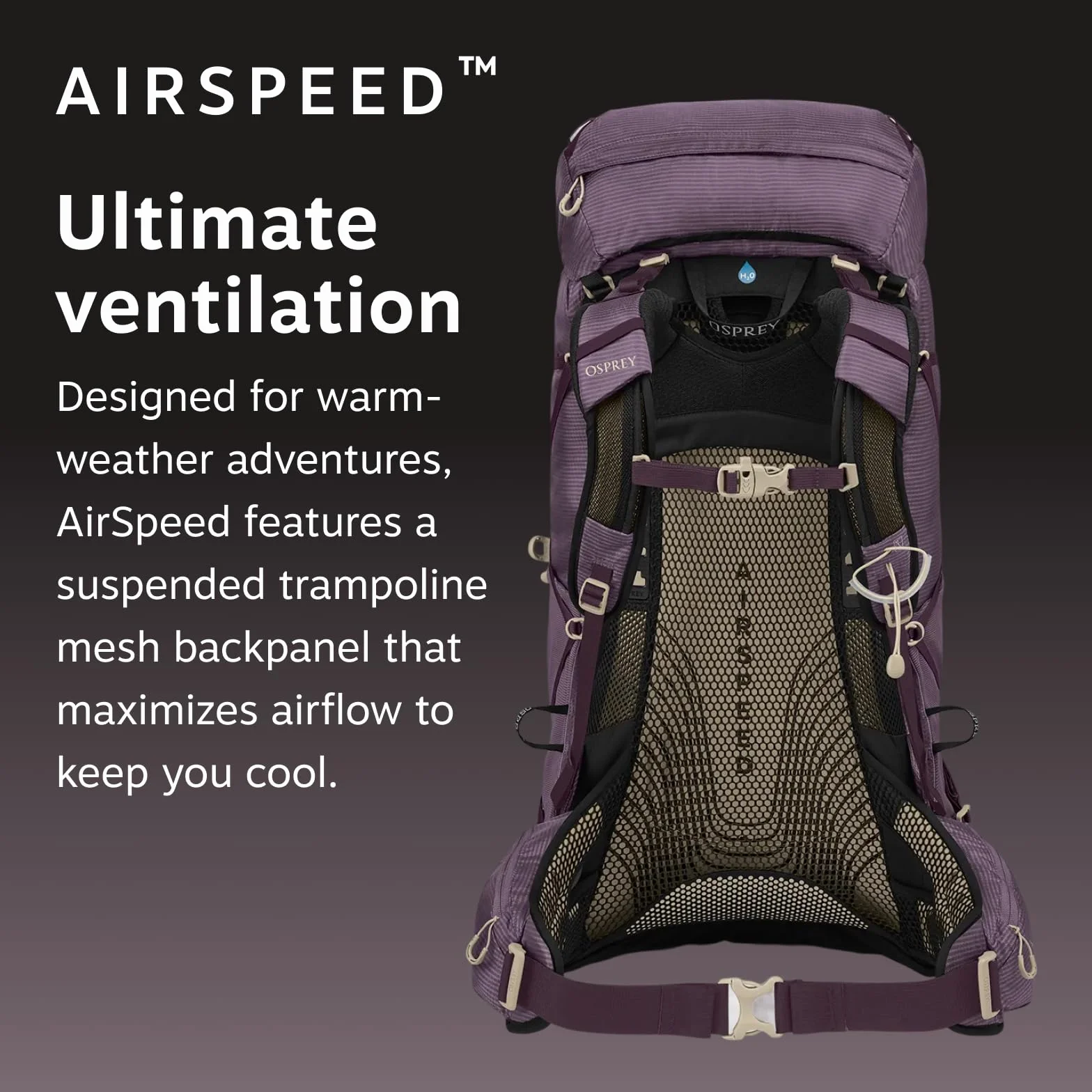 Osprey Sirrus 24 Purple Dusk, Azul Sevres, 34 litros