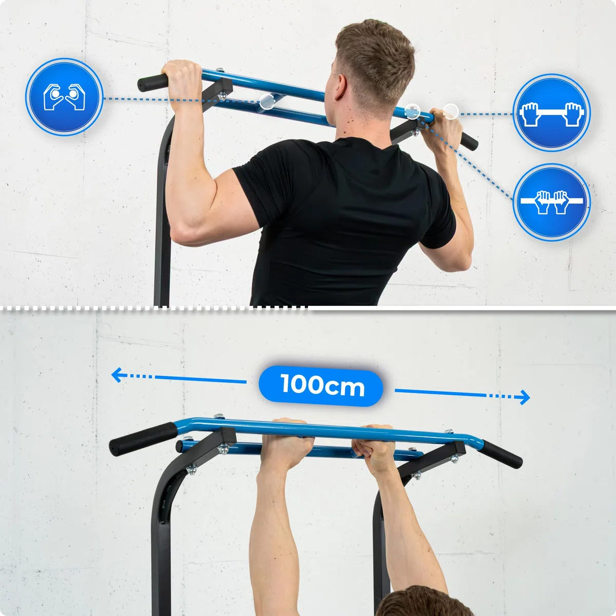 THUNDER Power Tower Estación de Fondos y Dominadas – Equipo de Fitness para Home Gym