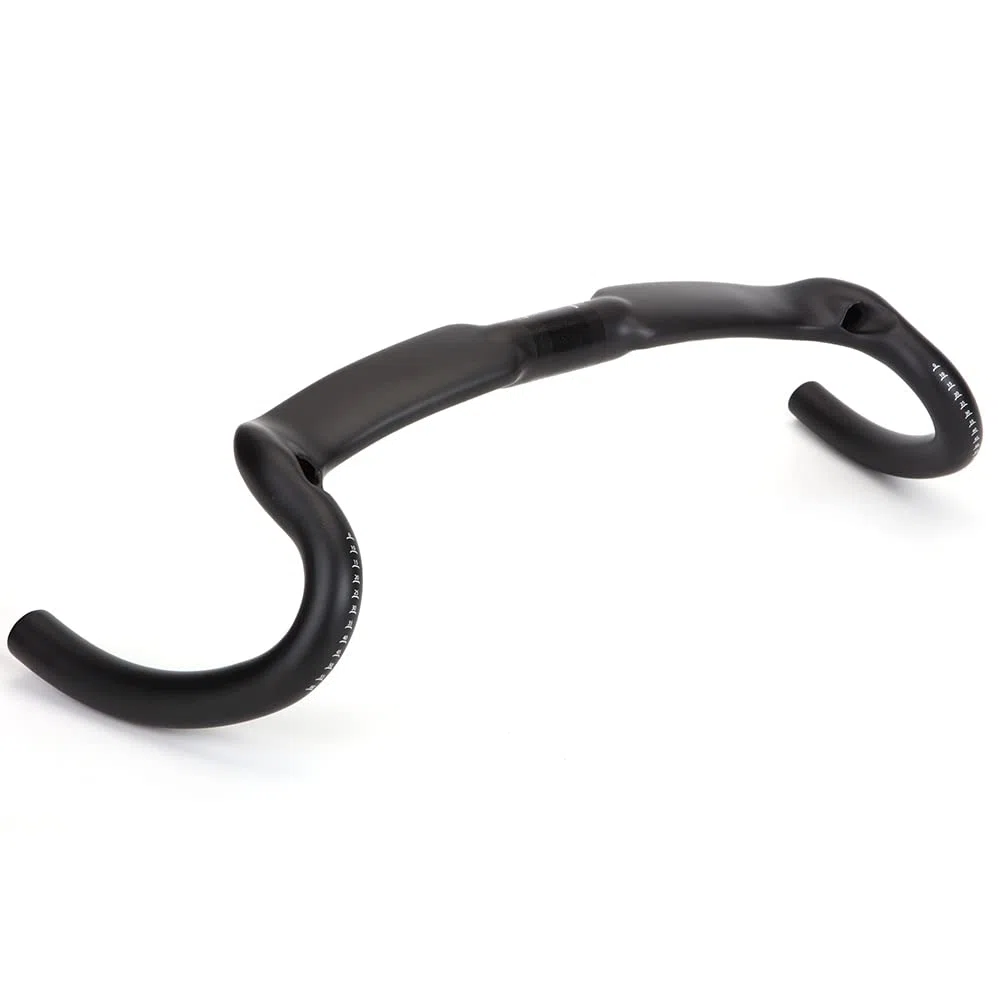 Manillar de carbono for bicicleta de carretera, manillar de bicicleta de carretera de ciclocross con gran llamarada, manillar de fibra de carbono de 370/390/410mm(390MM)
