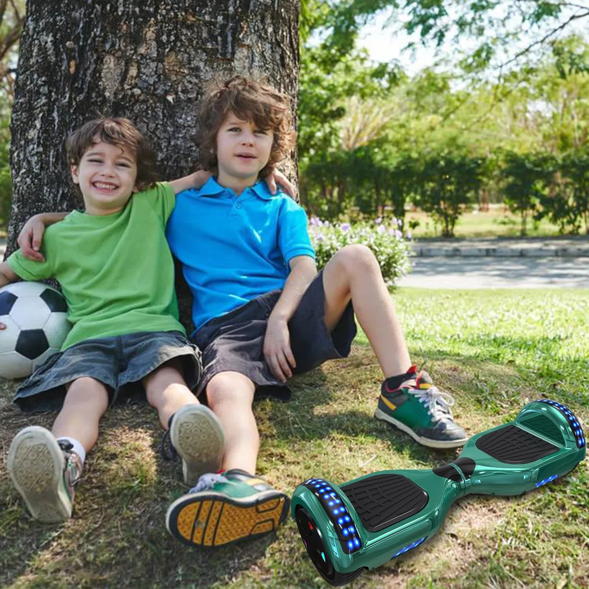 GeekMe Hoverboard 6.5 Pulgadas, Patineta Eléctrica Autoequilibrada con Altavoz Bluetooth Incorporado, Giropodo para Niños y Adultos