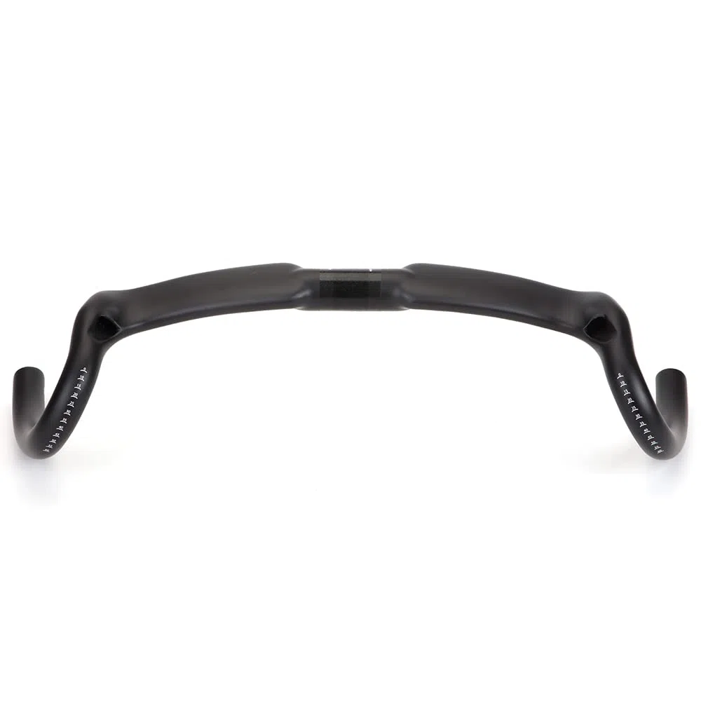 Manillar de carbono for bicicleta de carretera, manillar de bicicleta de carretera de ciclocross con gran llamarada, manillar de fibra de carbono de 370/390/410mm(390MM)